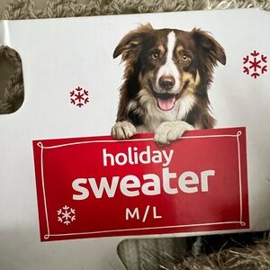 Sweater for Dog - White, Blue and Brown